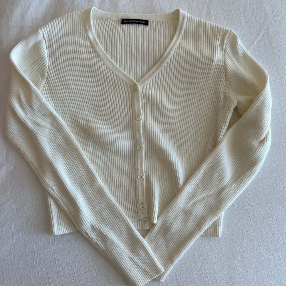 Cream Brandy Melville Cardigan